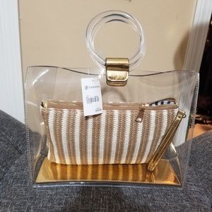 Clear Tan Purse